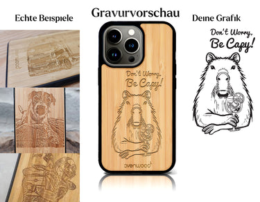 INDIVIDUELL iPhone 15 Pro Bambus-Kunststoff